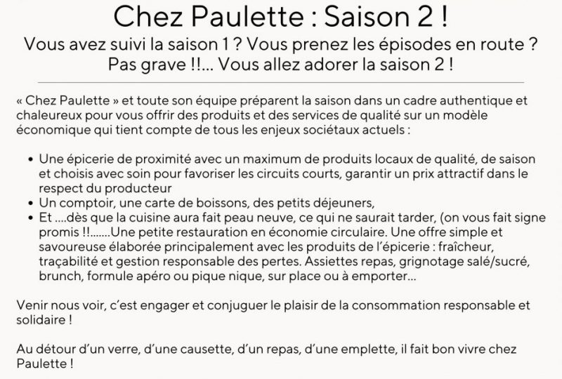 Association du Bourg – Chez Paulette à Réauville - 1