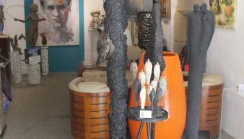 Galerie S H –  Sculptures de S. Hustin – Visage E Javiol